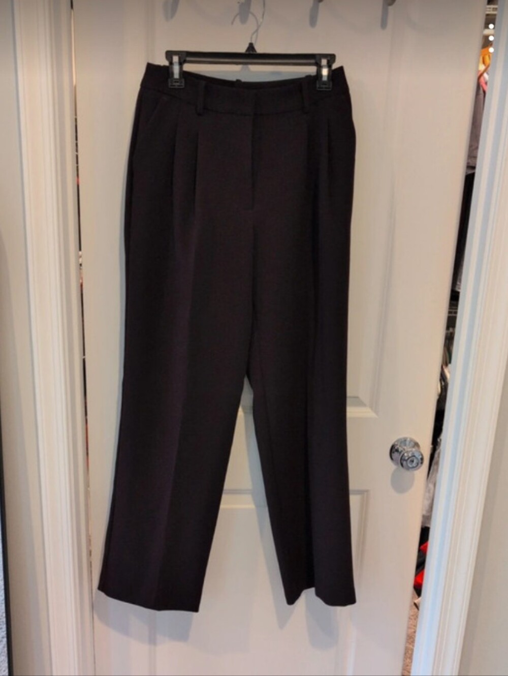 Classic High-Waist Plum Tailored Trousers